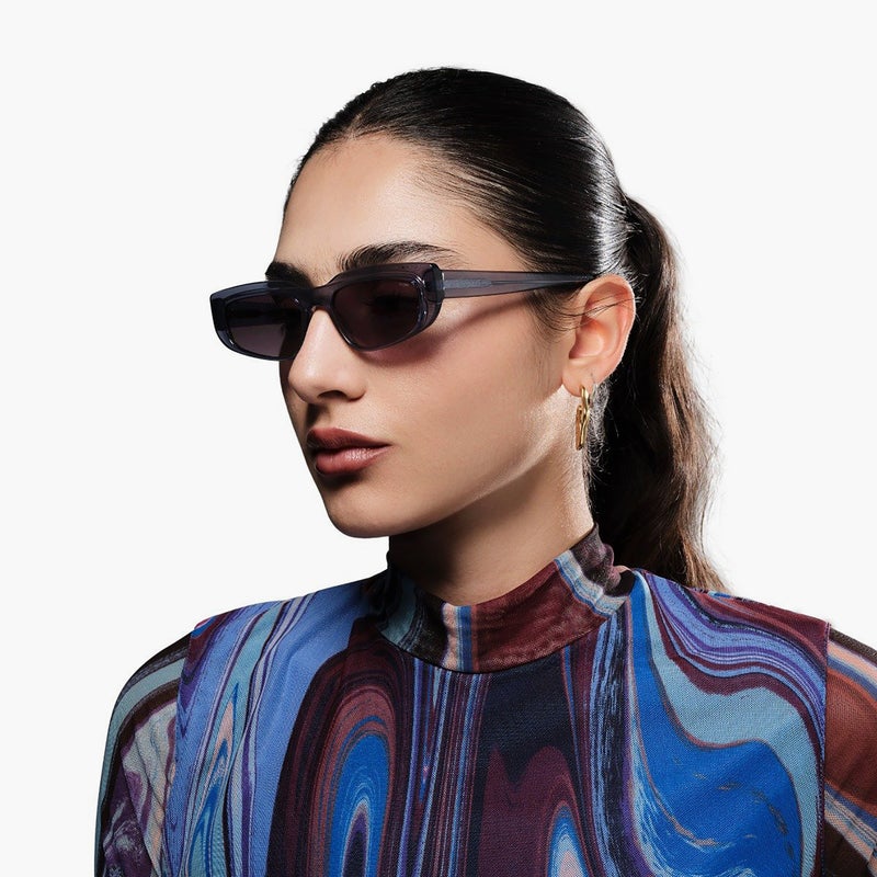 Blackout Cerulean Rectangle Sunglasses for Women - Image 5